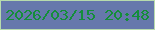 文字の大きさ：3、枠の色：b7dbad、背景の色：6678ac、文字の色：148e39 無料ブログパーツのブログ時計