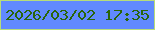 文字の大きさ：1、枠の色：b7dc79、背景の色：6189fe、文字の色：2a6509 無料ブログパーツのブログ時計
