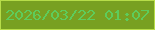 文字の大きさ：2、枠の色：b7dd49、背景の色：78a021、文字の色：5ecc5b 無料ブログパーツのブログ時計