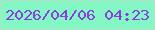 文字の大きさ：2、枠の色：b7dec6、背景の色：83f8c5、文字の色：8c3ddf 無料ブログパーツのブログ時計