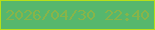 文字の大きさ：4、枠の色：b7df19、背景の色：56b76d、文字の色：88b449 無料ブログパーツのブログ時計