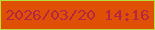 文字の大きさ：4、枠の色：b7df39、背景の色：df4f04、文字の色：b4273e 無料ブログパーツのブログ時計