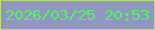 文字の大きさ：1、枠の色：b7e177、背景の色：9096be、文字の色：50f962 無料ブログパーツのブログ時計