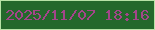 文字の大きさ：3、枠の色：b7e2a6、背景の色：23682b、文字の色：a3458a 無料ブログパーツのブログ時計