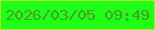 文字の大きさ：2、枠の色：b7e628、背景の色：1ffe17、文字の色：479f26 無料ブログパーツのブログ時計