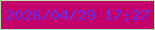 文字の大きさ：3、枠の色：b7e6b1、背景の色：c5016b、文字の色：622fed 無料ブログパーツのブログ時計