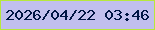 文字の大きさ：1、枠の色：b7e83b、背景の色：c1bfed、文字の色：001544 無料ブログパーツのブログ時計