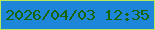 文字の大きさ：4、枠の色：b7e85a、背景の色：1e86d9、文字の色：196403 無料ブログパーツのブログ時計