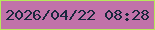 文字の大きさ：5、枠の色：b7e95b、背景の色：c172a9、文字の色：1a283e 無料ブログパーツのブログ時計