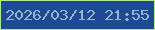 文字の大きさ：1、枠の色：b7e988、背景の色：1c4b91、文字の色：97b5d1 無料ブログパーツのブログ時計