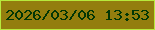 文字の大きさ：1、枠の色：b7ea3c、背景の色：937e0e、文字の色：013605 無料ブログパーツのブログ時計