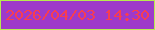 文字の大きさ：2、枠の色：b7ec4f、背景の色：9e3aca、文字の色：f83d51 無料ブログパーツのブログ時計
