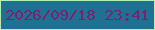 文字の大きさ：1、枠の色：b7ecb9、背景の色：1f7192、文字の色：7f1e75 無料ブログパーツのブログ時計