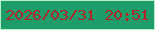 文字の大きさ：3、枠の色：b7f1c8、背景の色：1e9d6a、文字の色：ae262c 無料ブログパーツのブログ時計