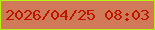 文字の大きさ：4、枠の色：b7f210、背景の色：d07a59、文字の色：bb1600 無料ブログパーツのブログ時計