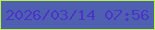 文字の大きさ：4、枠の色：b7f43b、背景の色：4f60b0、文字の色：4a35c9 無料ブログパーツのブログ時計
