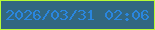 文字の大きさ：2、枠の色：b7fb37、背景の色：326781、文字の色：2a86df 無料ブログパーツのブログ時計