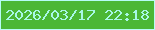 文字の大きさ：2、枠の色：b7fcf5、背景の色：4bb735、文字の色：a8f8e6 無料ブログパーツのブログ時計