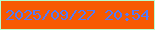 文字の大きさ：5、枠の色：b7fece、背景の色：f75a02、文字の色：537af9 無料ブログパーツのブログ時計