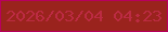文字の大きさ：2、枠の色：b8005e、背景の色：9a231d、文字の色：bc2b43 無料ブログパーツのブログ時計