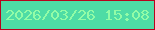 文字の大きさ：1、枠の色：b8031d、背景の色：4edca5、文字の色：92fca7 無料ブログパーツのブログ時計