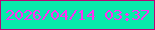 文字の大きさ：1、枠の色：b80675、背景の色：08eaab、文字の色：ff30f1 無料ブログパーツのブログ時計