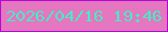 文字の大きさ：3、枠の色：b809d4、背景の色：e576c0、文字の色：49eac2 無料ブログパーツのブログ時計