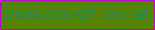 文字の大きさ：5、枠の色：b80ac6、背景の色：548401、文字の色：208863 無料ブログパーツのブログ時計