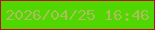 文字の大きさ：5、枠の色：b80f2e、背景の色：50d700、文字の色：abbd5d 無料ブログパーツのブログ時計