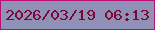 文字の大きさ：4、枠の色：b81070、背景の色：8f91b7、文字の色：800636 無料ブログパーツのブログ時計
