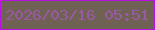文字の大きさ：4、枠の色：b810e0、背景の色：6f6154、文字の色：9c59a3 無料ブログパーツのブログ時計