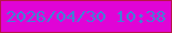 文字の大きさ：2、枠の色：b81548、背景の色：e004d6、文字の色：437fd5 無料ブログパーツのブログ時計