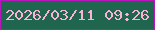 文字の大きさ：4、枠の色：b815bc、背景の色：20664e、文字の色：f7b4d4 無料ブログパーツのブログ時計