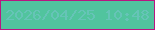 文字の大きさ：5、枠の色：b81781、背景の色：51c49e、文字の色：66c4b7 無料ブログパーツのブログ時計