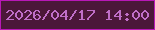 文字の大きさ：2、枠の色：b818b7、背景の色：4b1739、文字の色：bf6fc8 無料ブログパーツのブログ時計