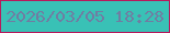 文字の大きさ：3、枠の色：b8195c、背景の色：39c1b6、文字の色：707da2 無料ブログパーツのブログ時計