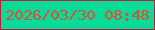 文字の大きさ：2、枠の色：b81f3b、背景の色：0adb98、文字の色：dd4c34 無料ブログパーツのブログ時計