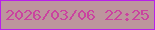 文字の大きさ：3、枠の色：b820ea、背景の色：bd959d、文字の色：ca439f 無料ブログパーツのブログ時計