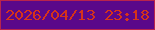 文字の大きさ：3、枠の色：b8244c、背景の色：5a088a、文字の色：d6331a 無料ブログパーツのブログ時計