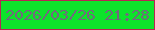 文字の大きさ：5、枠の色：b82453、背景の色：0de32b、文字の色：72687e 無料ブログパーツのブログ時計