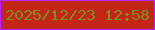 文字の大きさ：4、枠の色：b824ff、背景の色：c32516、文字の色：818c23 無料ブログパーツのブログ時計
