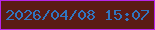 文字の大きさ：5、枠の色：b825ea、背景の色：5b1b15、文字の色：3076c0 無料ブログパーツのブログ時計