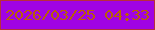 文字の大きさ：4、枠の色：b82e3c、背景の色：a003e3、文字の色：b85f05 無料ブログパーツのブログ時計