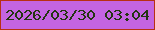 文字の大きさ：1、枠の色：b83013、背景の色：c464e1、文字の色：243611 無料ブログパーツのブログ時計