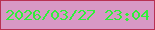 文字の大きさ：5、枠の色：b83153、背景の色：d898c5、文字の色：30ef3a 無料ブログパーツのブログ時計