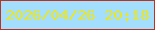 文字の大きさ：3、枠の色：b83322、背景の色：a3dffc、文字の色：ede61d 無料ブログパーツのブログ時計