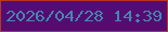 文字の大きさ：3、枠の色：b83621、背景の色：550c72、文字の色：4586b1 無料ブログパーツのブログ時計