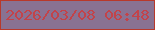 文字の大きさ：5、枠の色：b8392b、背景の色：897292、文字の色：c2434a 無料ブログパーツのブログ時計