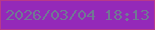 文字の大きさ：1、枠の色：b8398a、背景の色：9429b9、文字の色：717894 無料ブログパーツのブログ時計