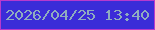 文字の大きさ：5、枠の色：b839cd、背景の色：3b2cd8、文字の色：8facbf 無料ブログパーツのブログ時計